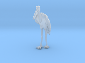 Marabou Stork 1:64 Standing in Clear Ultra Fine Detail Plastic