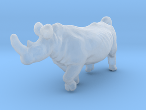 White Rhinoceros 1:350 Running Male in Clear Ultra Fine Detail Plastic