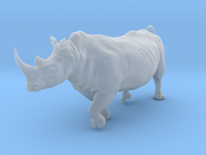 White Rhinoceros 1:16 Running Male in Clear Ultra Fine Detail Plastic