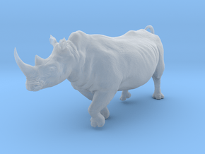White Rhinoceros 1:22 Running Male in Clear Ultra Fine Detail Plastic