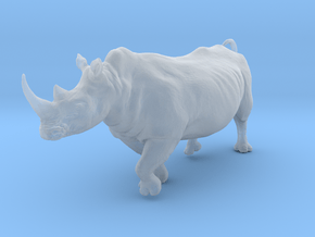 White Rhinoceros 1:45 Running Male in Clear Ultra Fine Detail Plastic