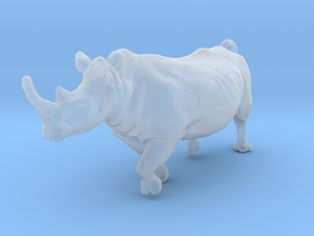 White Rhinoceros 1:160 Running Male in Clear Ultra Fine Detail Plastic