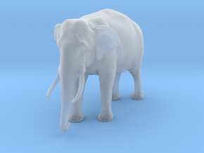 Indian Elephant 1:87 Standing Male in Clear Ultra Fine Detail Plastic