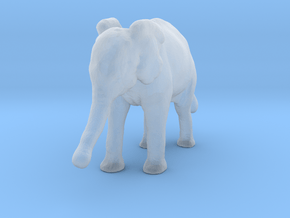 Indian Elephant 1:120 Standing Female Calf in Clear Ultra Fine Detail Plastic