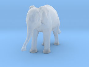 Indian Elephant 1:72 Standing Female Calf in Clear Ultra Fine Detail Plastic