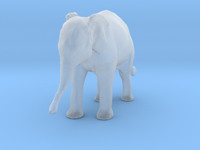 Indian Elephant 1:64 Standing Female Calf in Clear Ultra Fine Detail Plastic