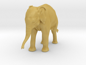 Indian Elephant 1:32 Standing Female Calf in Tan Fine Detail Plastic