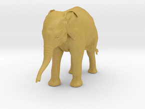 Indian Elephant 1:9 Standing Female Calf in Tan Fine Detail Plastic