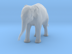 Indian Elephant 1:9 Standing Female Calf in Clear Ultra Fine Detail Plastic