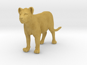 Lion 1:12 Standing Cub in Tan Fine Detail Plastic