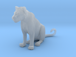 Lion 1:9 Sitting Cub in Clear Ultra Fine Detail Plastic