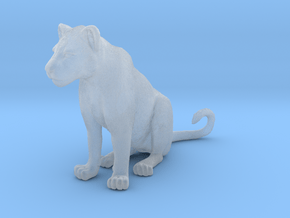 Lion 1:12 Sitting Cub in Clear Ultra Fine Detail Plastic