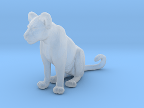 Lion 1:48 Sitting Cub in Clear Ultra Fine Detail Plastic