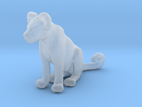 Lion 1:64 Sitting Cub in Clear Ultra Fine Detail Plastic
