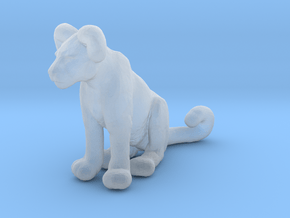Lion 1:76 Sitting Cub in Clear Ultra Fine Detail Plastic
