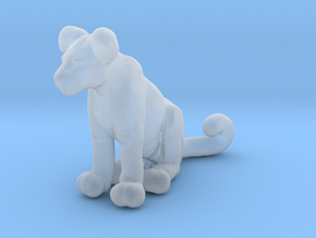 Lion 1:87 Sitting Cub in Clear Ultra Fine Detail Plastic
