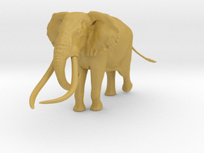 African Bush Elephant 1:32 Giant Bull in Tan Fine Detail Plastic