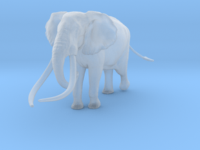 African Bush Elephant 1:120 Giant Bull in Clear Ultra Fine Detail Plastic