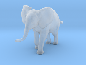 African Bush Elephant 1:76 Running Male Calf in Clear Ultra Fine Detail Plastic