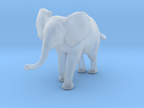 African Bush Elephant 1:87 Running Male Calf in Clear Ultra Fine Detail Plastic