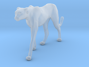 Cheetah 1:64 Walking Female 4 in Clear Ultra Fine Detail Plastic