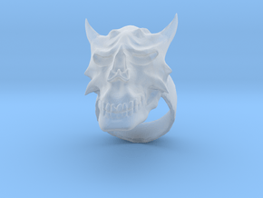 Demon Skull Ring in Clear Ultra Fine Detail Plastic