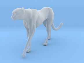 Cheetah 1:16 Walking Male 4 in Clear Ultra Fine Detail Plastic