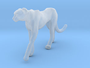 Cheetah 1:87 Walking Male 4 in Clear Ultra Fine Detail Plastic