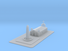 1/700 Town Square And Church in Clear Ultra Fine Detail Plastic