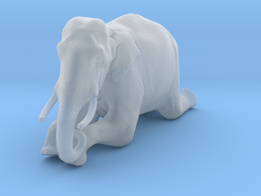 Indian Elephant 1:87 Kneeling Male in Clear Ultra Fine Detail Plastic