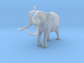 African Bush Elephant 1:35 Aggressive Male in Clear Ultra Fine Detail Plastic