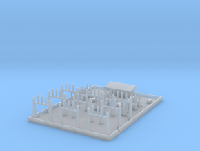 1/700 Large Power Substation in Clear Ultra Fine Detail Plastic
