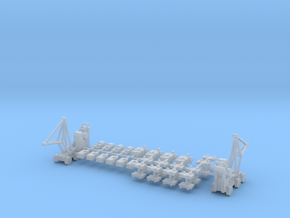 1/400 Aircraft Carrier Tractors in Clear Ultra Fine Detail Plastic