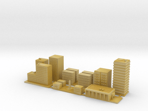 1" Buildings Set 1 - Commercial in Tan Fine Detail Plastic