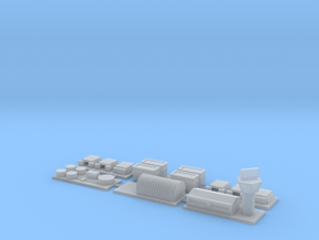 1" Buildings Set 3 - Airbase in Clear Ultra Fine Detail Plastic