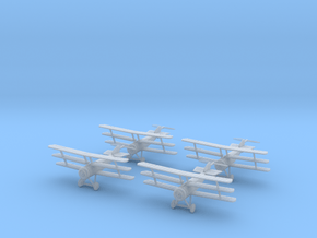 1/144 Sopwith Triplane (x4) in Clear Ultra Fine Detail Plastic