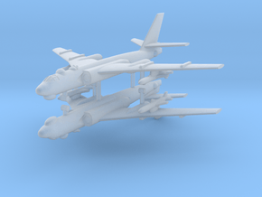 1/700 TU-16 Badger (x2) (Landing Gear Down) in Clear Ultra Fine Detail Plastic
