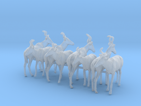 Hartebeest Set 1:87 eight different subspecies in Clear Ultra Fine Detail Plastic