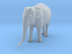 Indian Elephant 1:25 Standing Female 1 in Clear Ultra Fine Detail Plastic
