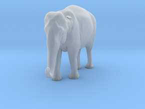 Indian Elephant 1:20 Standing Female 2 in Clear Ultra Fine Detail Plastic