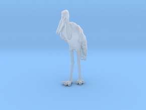 Marabou Stork 1:52 Standing in Clear Ultra Fine Detail Plastic