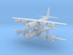 1/700 C-130J Super Hercules (x2) in Clear Ultra Fine Detail Plastic