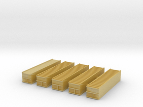 1/700 40" Container Stack (x5) in Tan Fine Detail Plastic