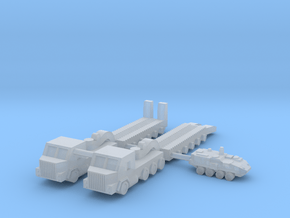 1/700 M1070 HETS Tank Transport (x2) in Clear Ultra Fine Detail Plastic