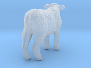 Highland Cattle 1:87 Standing Calf in Clear Ultra Fine Detail Plastic