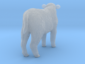 Highland Cattle 1:16 Standing Calf in Clear Ultra Fine Detail Plastic