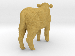 Highland Cattle 1:20 Standing Calf in Tan Fine Detail Plastic