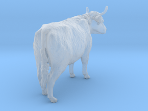 Highland Cattle 1:48 Standing Female in Clear Ultra Fine Detail Plastic