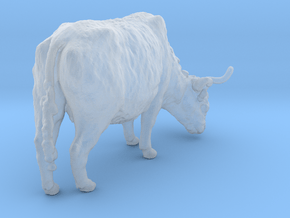 Highland Cattle 1:64 Grazing Female 2 in Clear Ultra Fine Detail Plastic