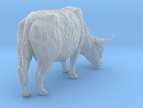 Highland Cattle 1:25 Grazing Female 2 in Clear Ultra Fine Detail Plastic